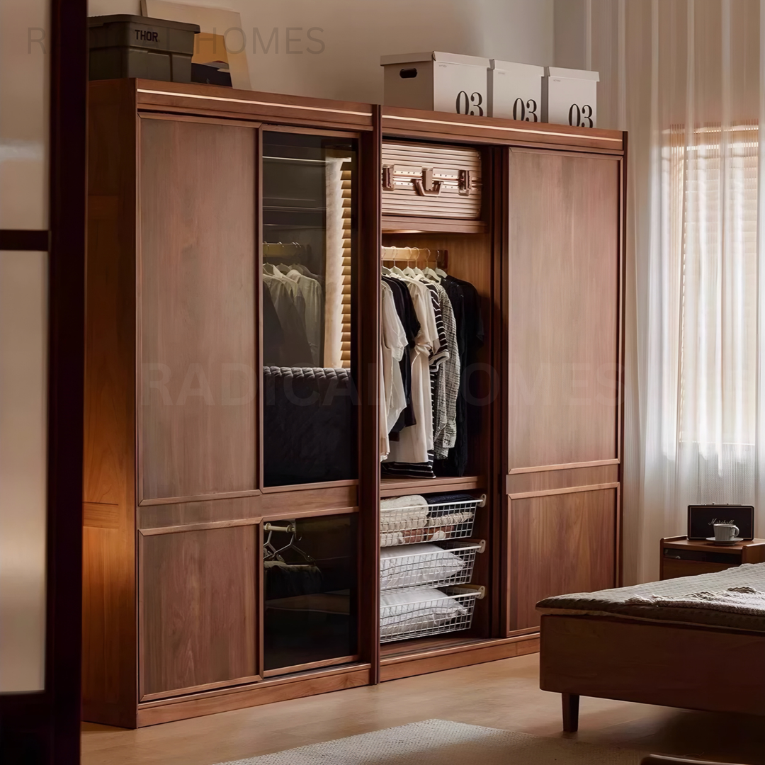 MOMO Aesop Solid Wood Wardrobe - Radical Homes Singapore
