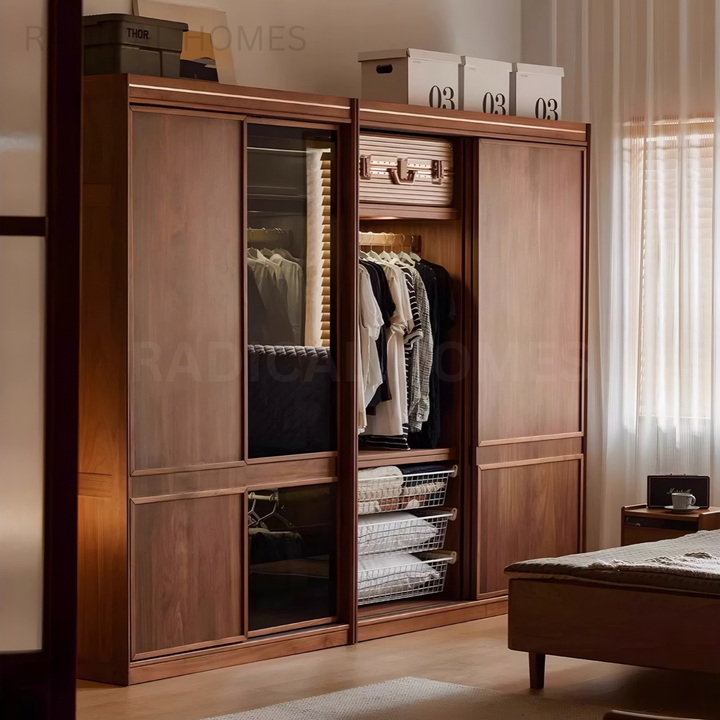 MOMO Aesop Solid Wood Wardrobe - Radical Homes Singapore