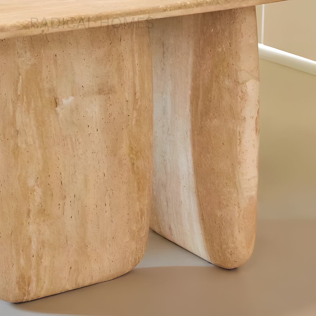 ALSTON Modern Travertine Dining Table