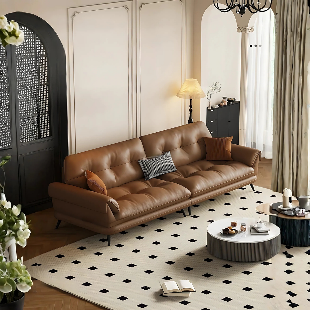 VARESE Modern Genuine Leather Sofa