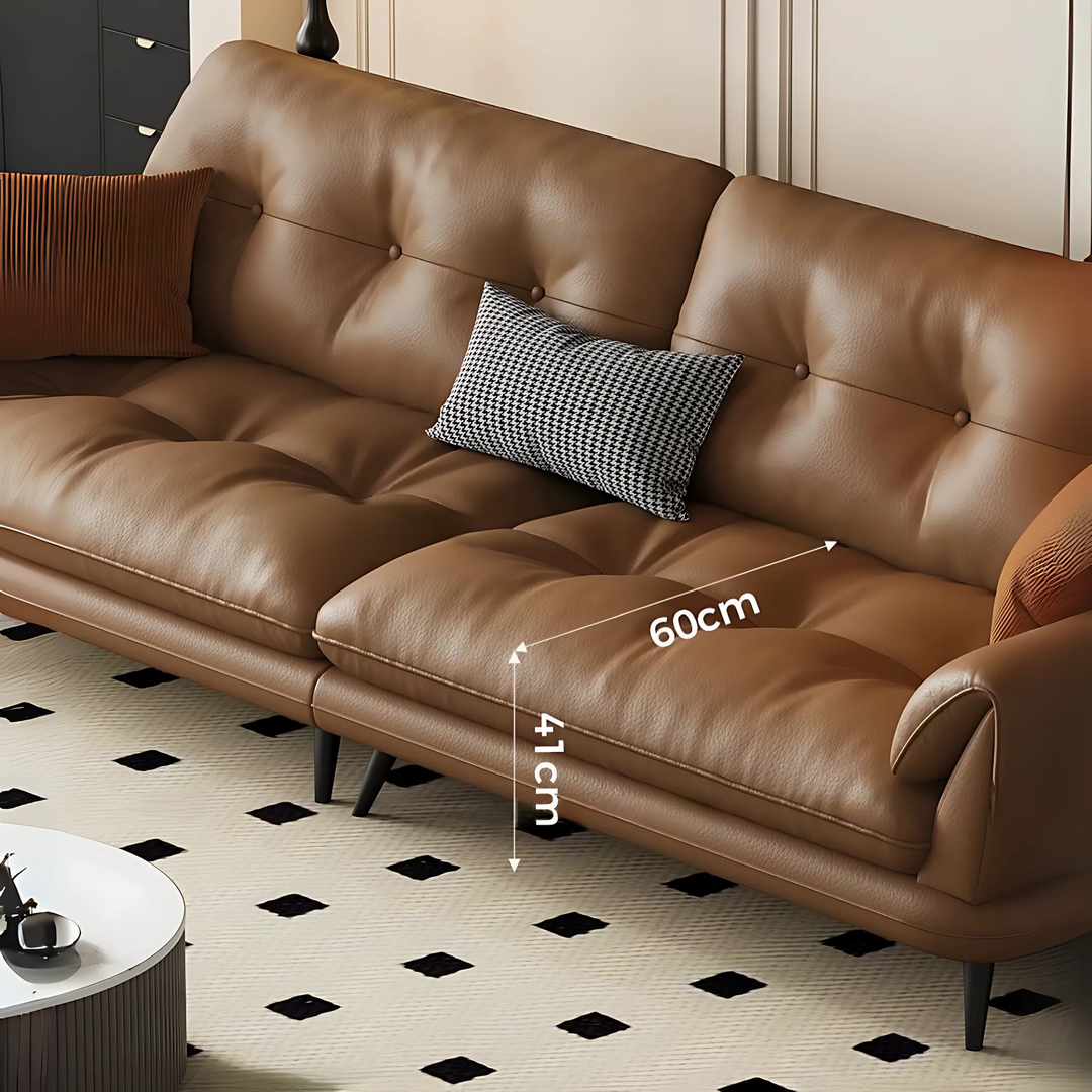 VARESE Modern Genuine Leather Sofa