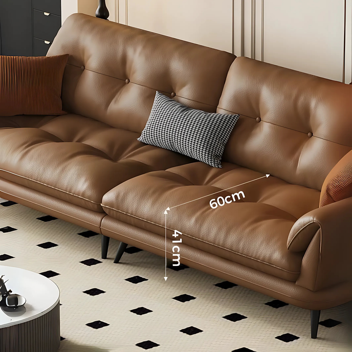 VARESE Modern Genuine Leather Sofa