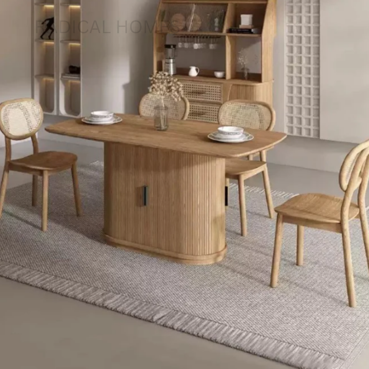 GENEVA Modern Solid Wood Dining Table - Radical Homes Singapore