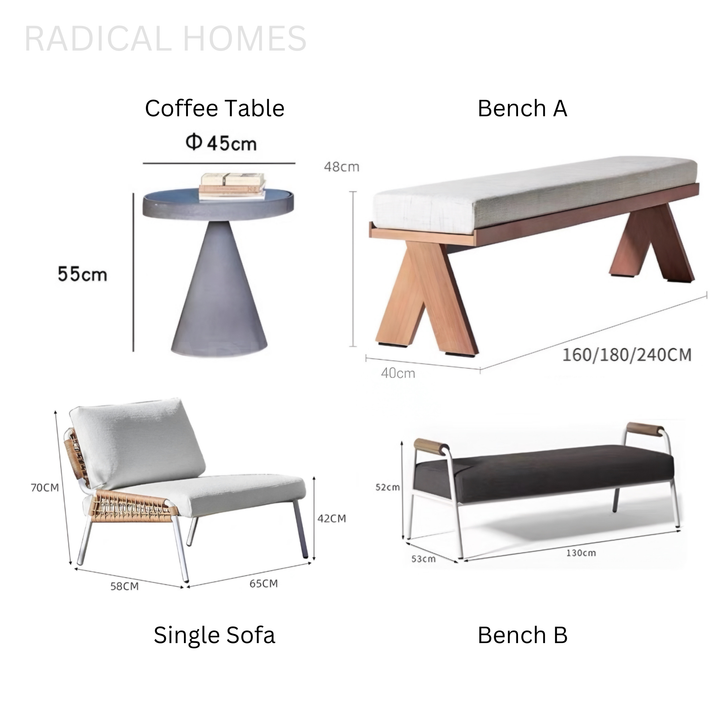 ROME Modern Outdoor Sintered Stone Dining Table