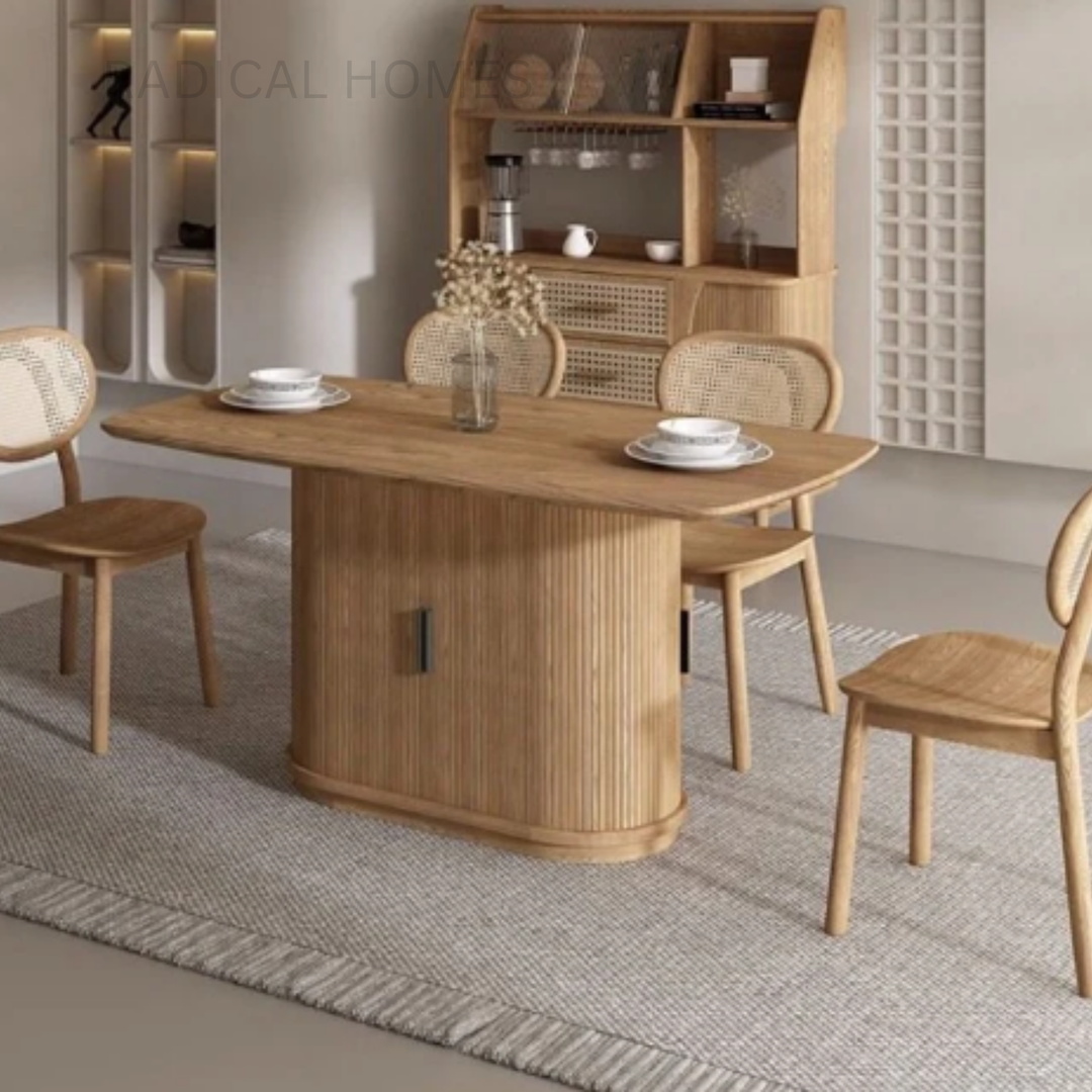 GENEVA Modern Solid Wood Dining Table - Radical Homes Singapore