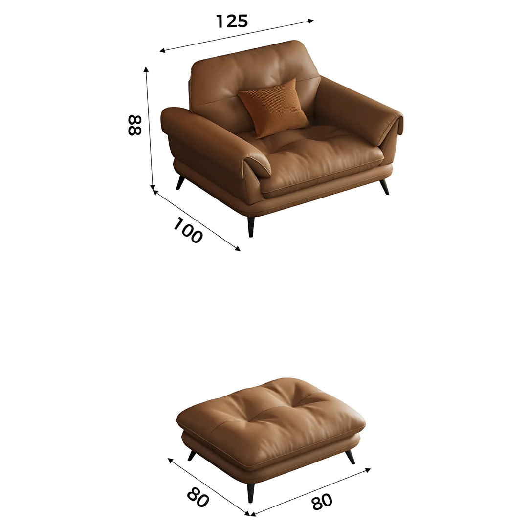VARESE Modern Genuine Leather Sofa