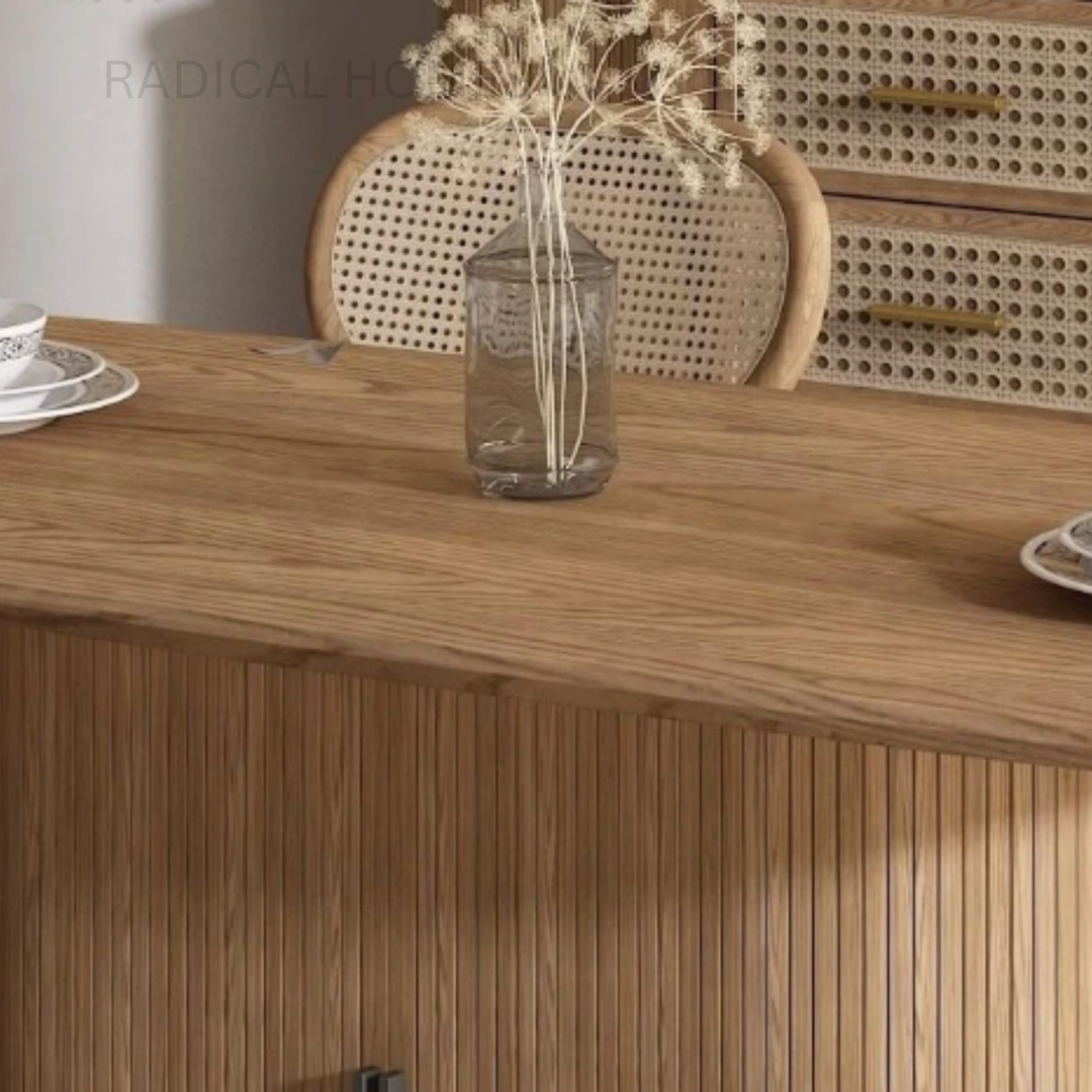 GENEVA Modern Solid Wood Dining Table - Radical Homes Singapore