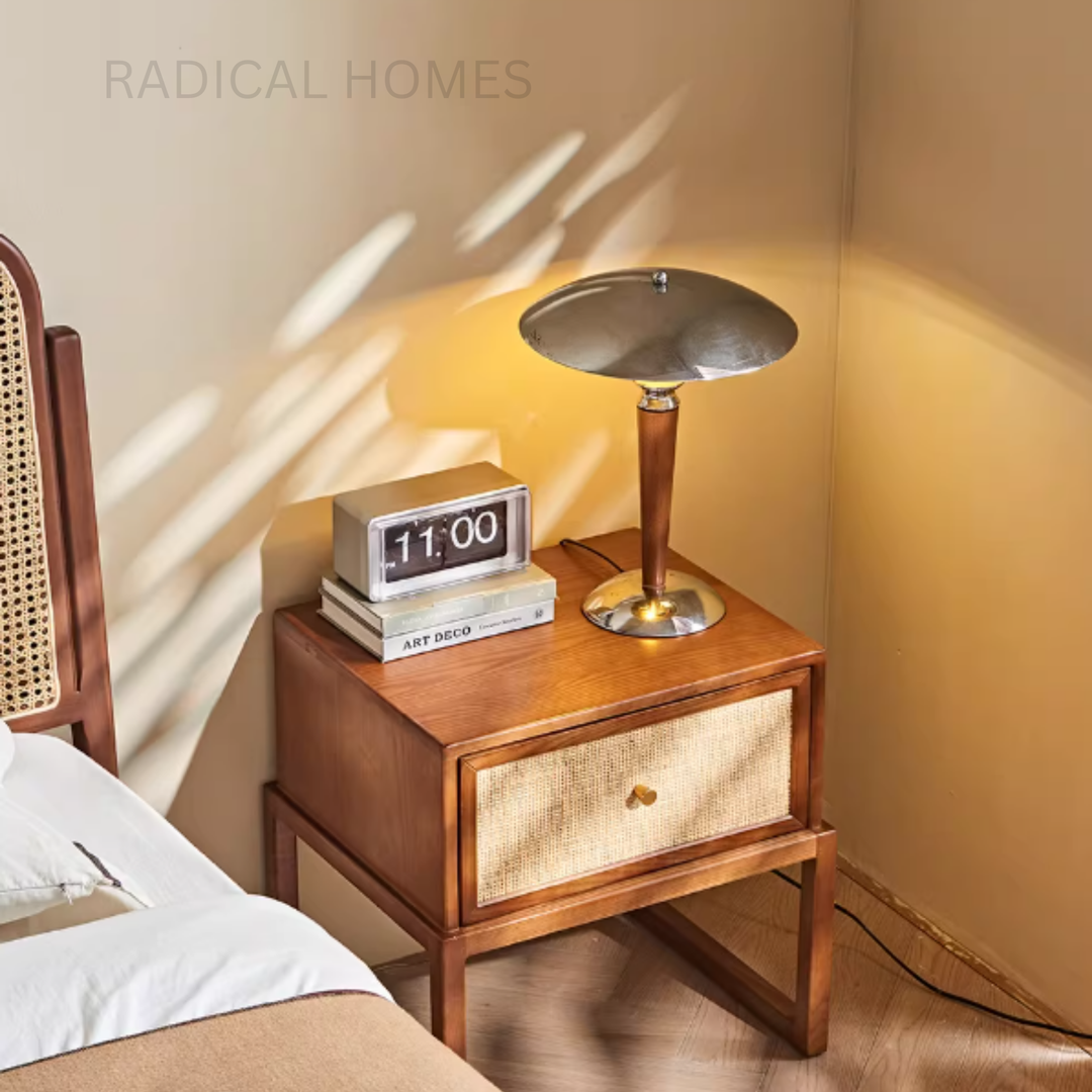 AURELIA Rattan Bedside Table