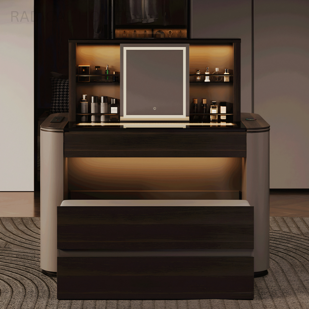 LUMIERE Modern Smart Lift Vanity Table - Radical Homes Singapore