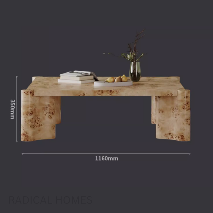 TRIESTE Mappa Burl Solid Wood Coffee Table