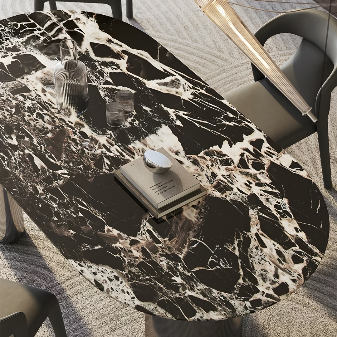 KORVEX Modern Marble Dining Table - Radical Homes Singapore