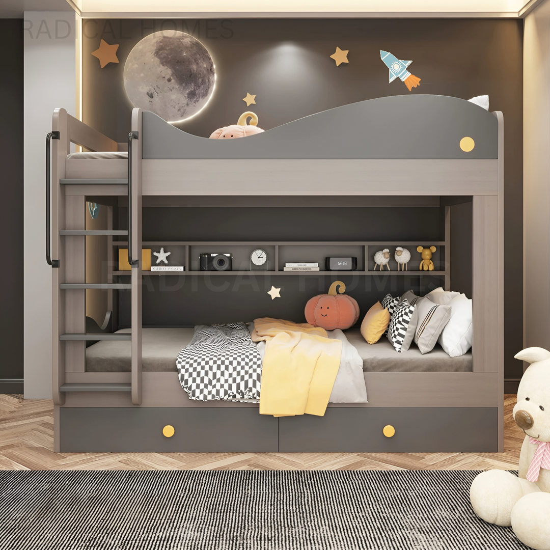 NOVARA Modern Double Decker Bedframe - Radical Homes Singapore