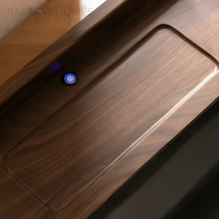 LORCAN Modern Solid Wood Smart Bedside Table - Radical Homes Singapore