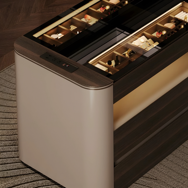 LUMIERE Modern Smart Lift Vanity Table - Radical Homes Singapore