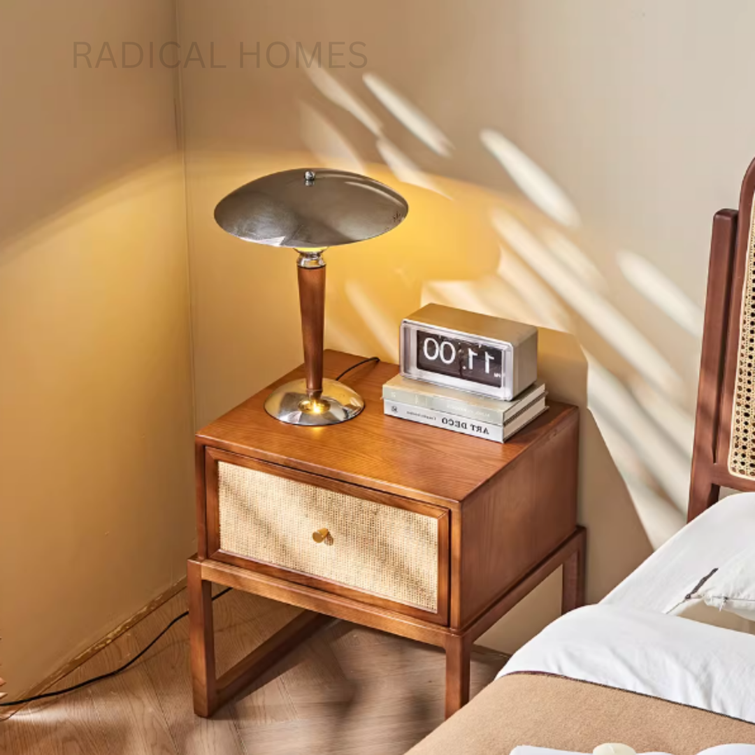 AURELIA Rattan Bedside Table
