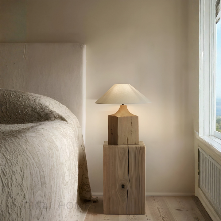 OAKLORE Modern Solid Wood Floor & Table Lamp