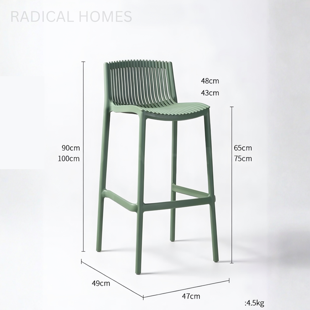 DRAKE Modern Outdoor Stackable Bar Stool