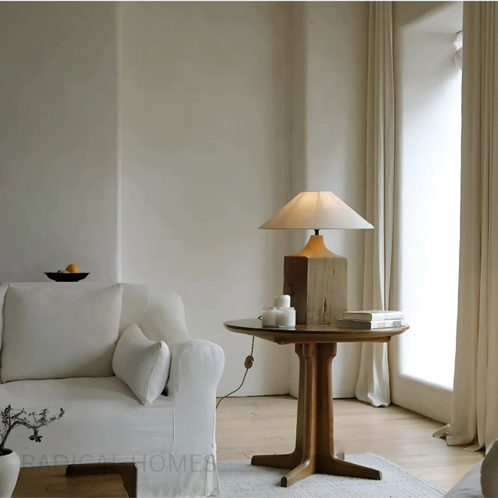 OAKLORE Modern Solid Wood Floor & Table Lamp