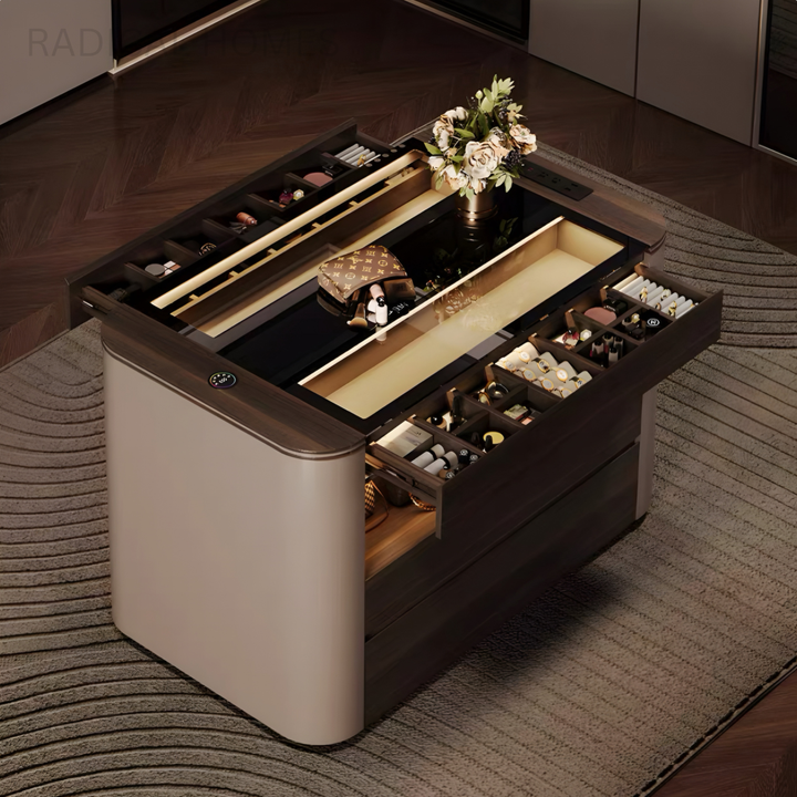 LUMIERE Modern Smart Lift Vanity Table - Radical Homes Singapore