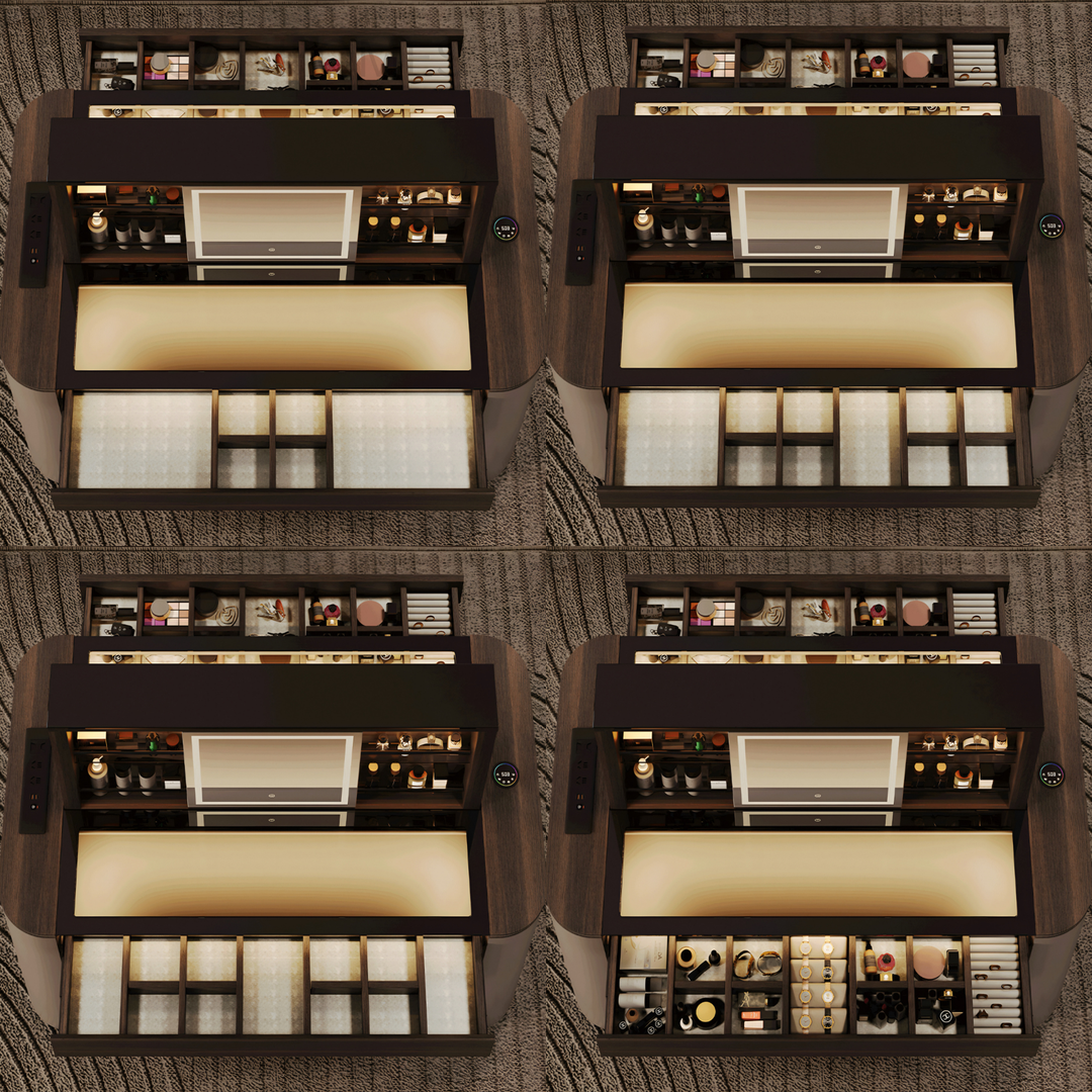 LUMIERE Modern Smart Lift Vanity Table - Radical Homes Singapore