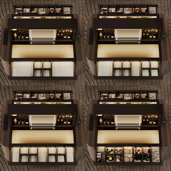 LUMIERE Modern Smart Lift Vanity Table - Radical Homes Singapore