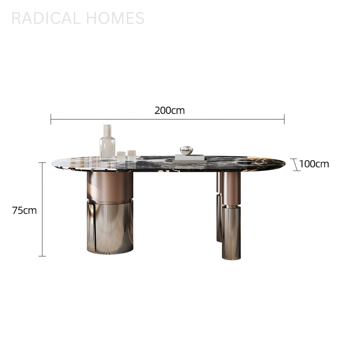 KORVEX Modern Marble Dining Table - Radical Homes Singapore