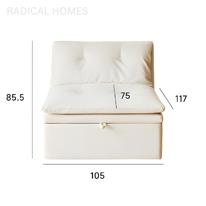 HERSHEY Modern Leather Sofa Bed - Radical Homes Singapore