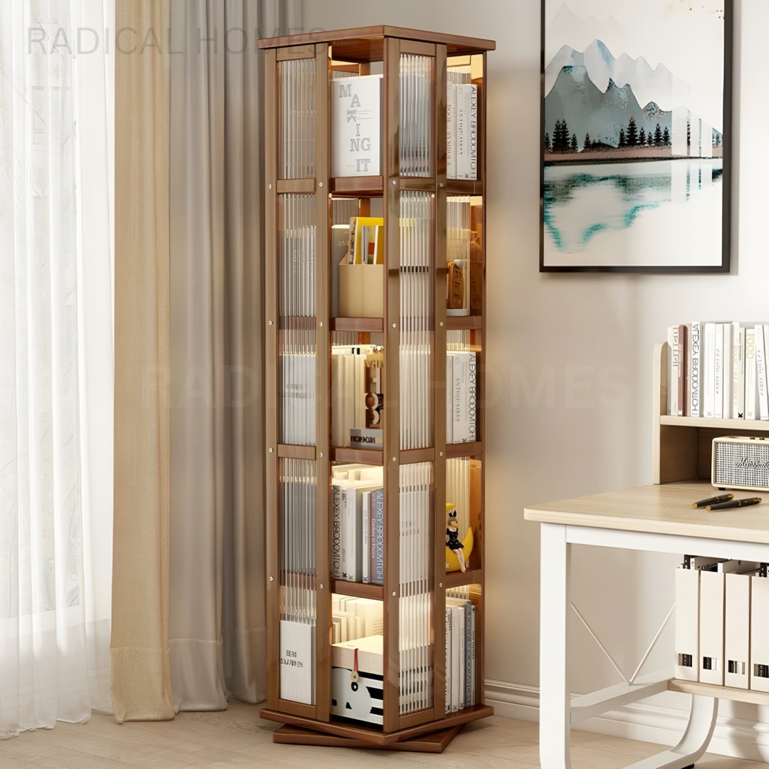 SHERWEEN Modern Rotating Bookshelf - Radical Homes Singapore