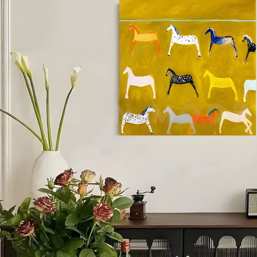ELORIA Abstract Horse Wall Art - Radical Homes Singapore