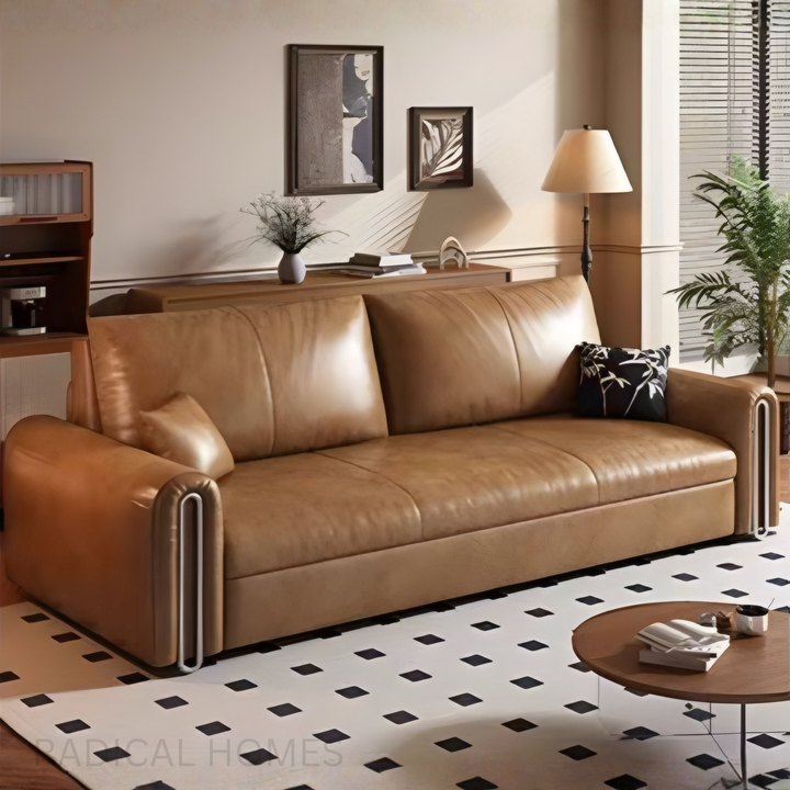 MERCER Modern Leather Sofa