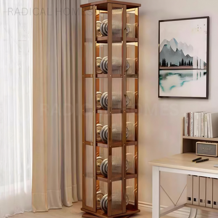 SHERWEEN Modern Rotating Bookshelf - Radical Homes Singapore