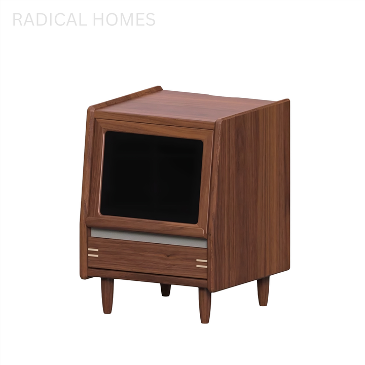 VIRELL Modern Solid Wood Bedside Table - Radical Homes Singapore