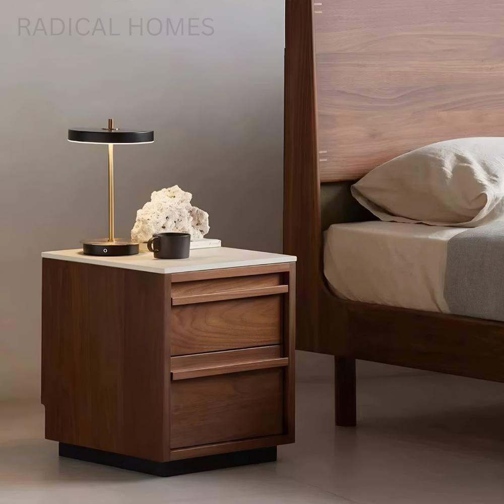TAVIRA Modern Solid Wood Bedside Table - Radical Homes Singapore
