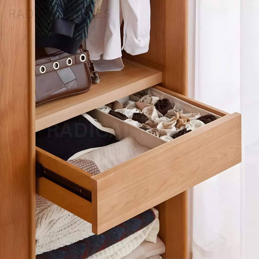 GRACI Japandi Solid Wood Wardrobe - Radical Homes Singapore