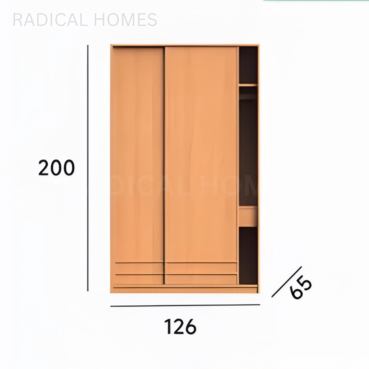 GRACI Japandi Solid Wood Wardrobe - Radical Homes Singapore