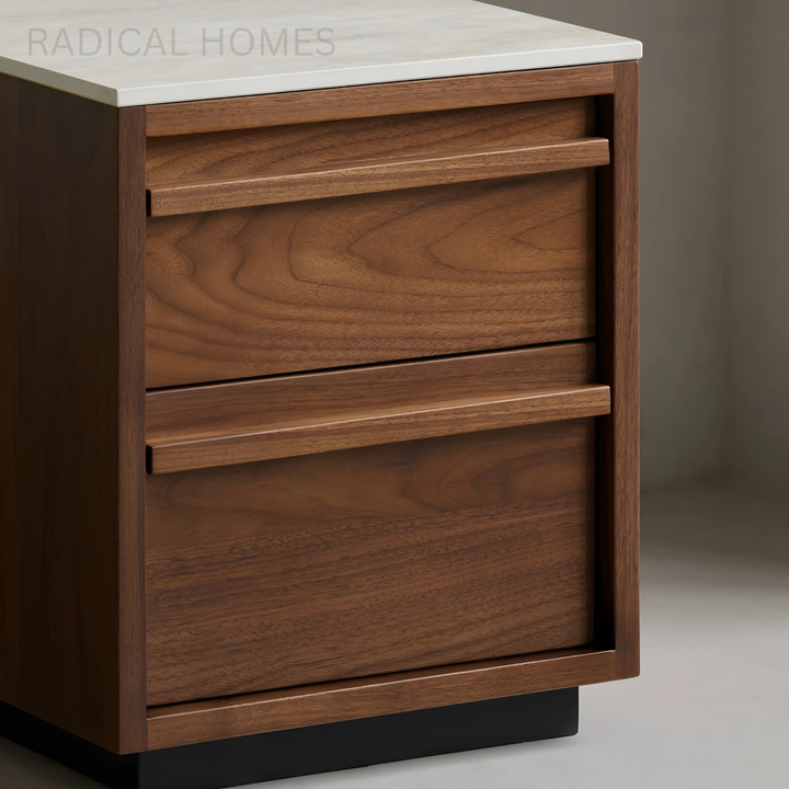 TAVIRA Modern Solid Wood Bedside Table - Radical Homes Singapore