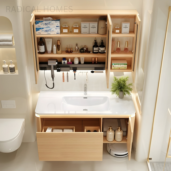 ZENORA Modern Compact Glow Vanity Set - Radical Homes Singapore