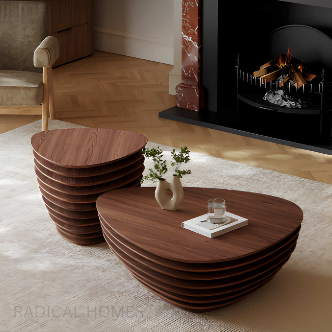 PRATO Sculptural Wooden Coffee Tables