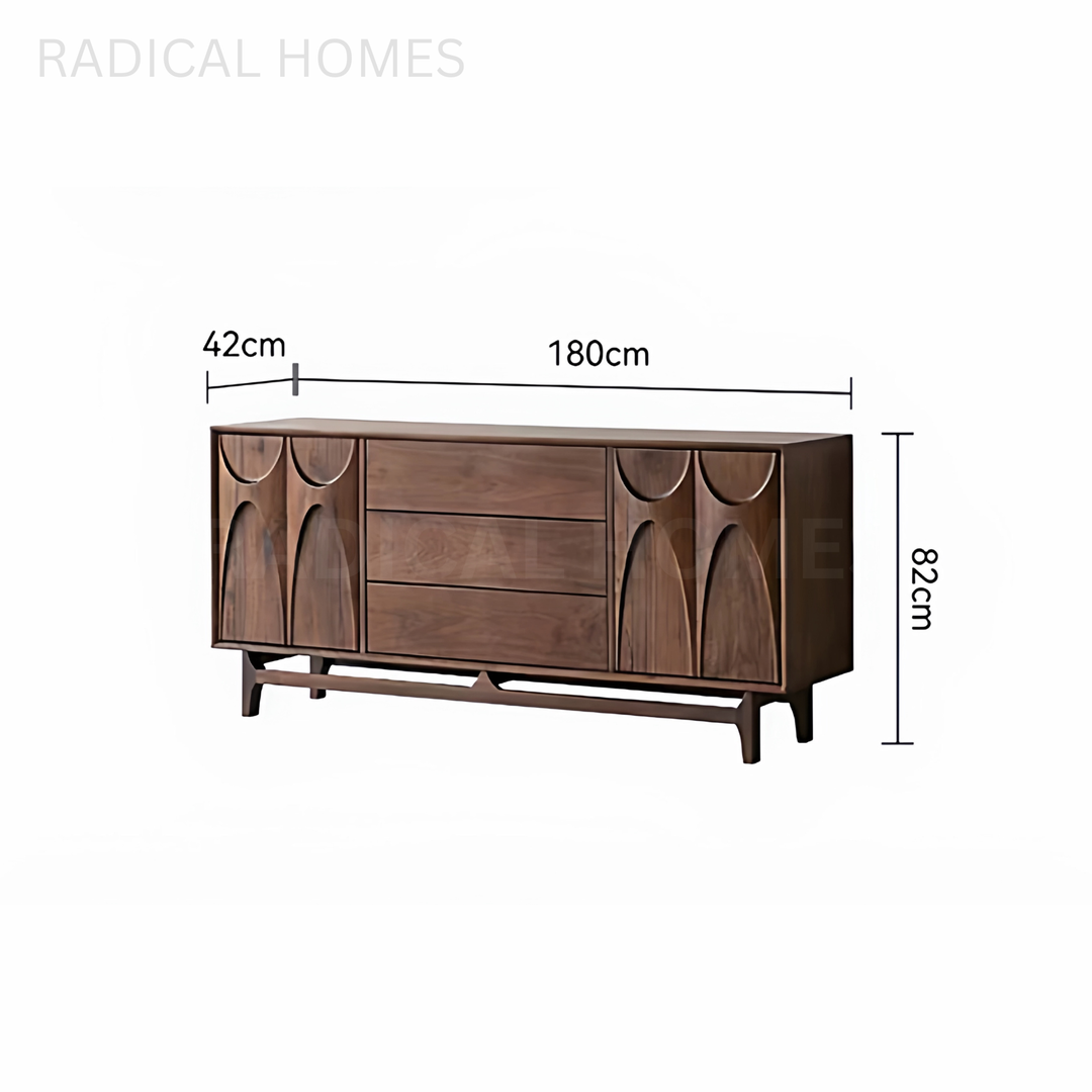VALENCIA Rustic Walnut Wood Sideboard