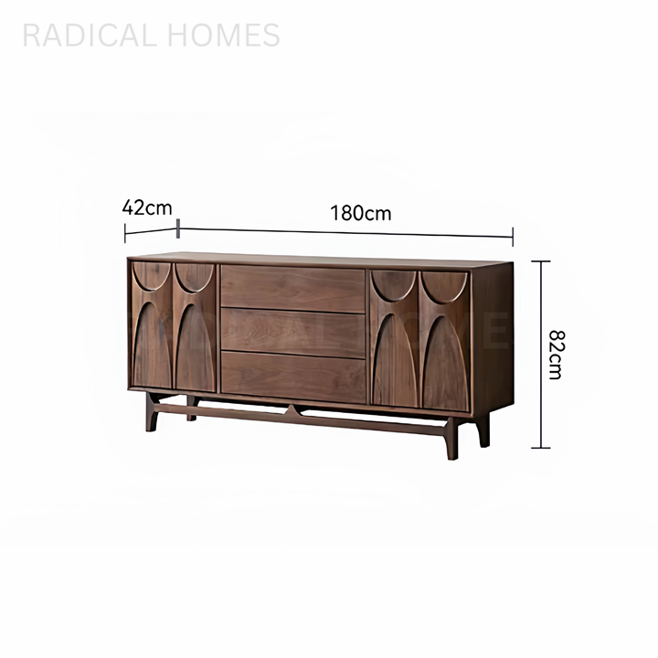 VALENCIA Rustic Walnut Wood Sideboard