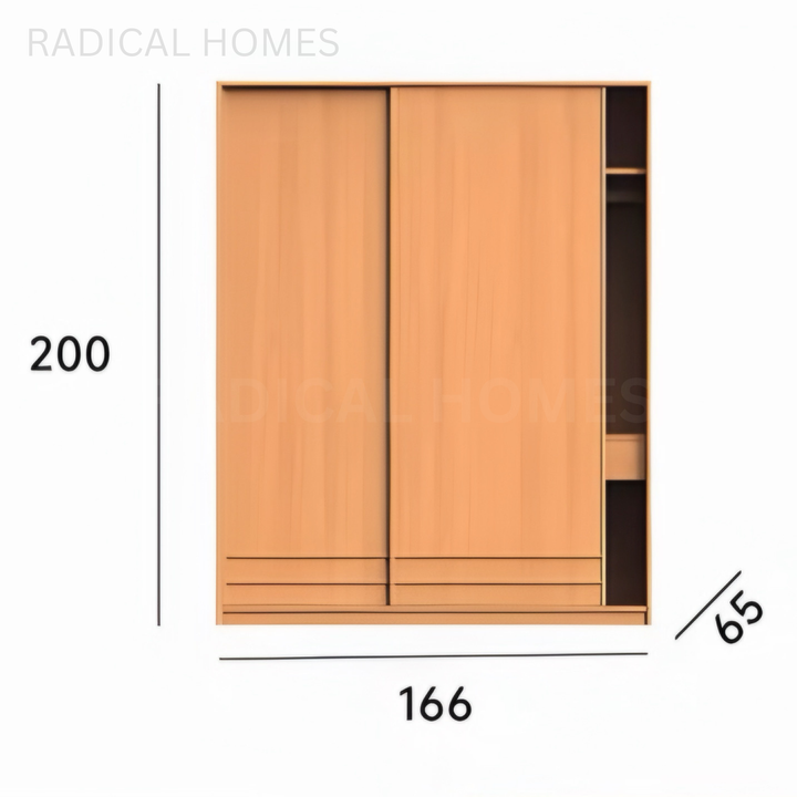 GRACI Japandi Solid Wood Wardrobe - Radical Homes Singapore