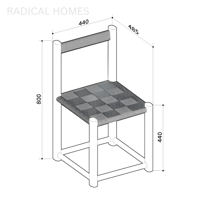 RENVARO Rustic Solid Wood Dining Chair