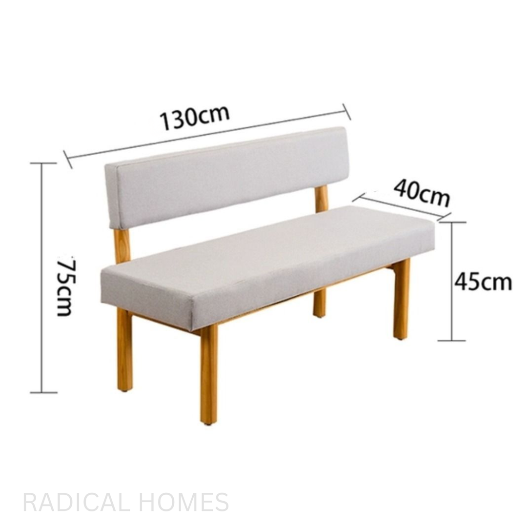 NORDEN Scandinavian Solid Wood Dining Bench