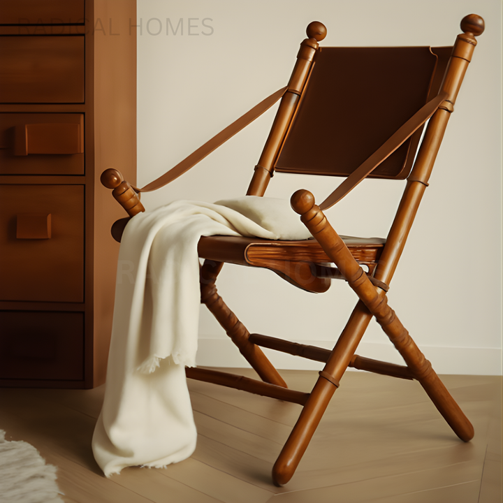 LATENO Modern Leather Folding Study Chair - Radical Homes Singapore