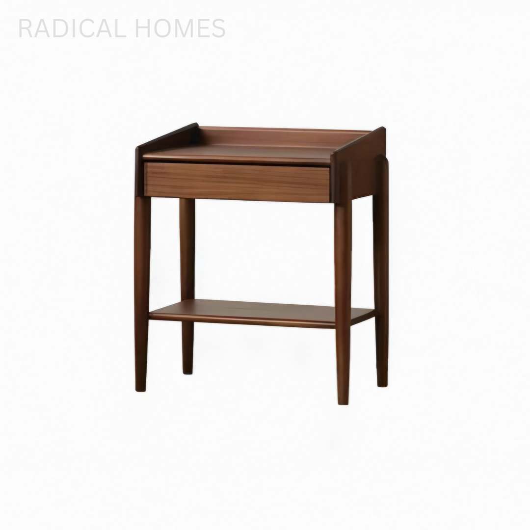 RUBI Rustic Solid Wood Bedside Table - Radical Homes Singapore