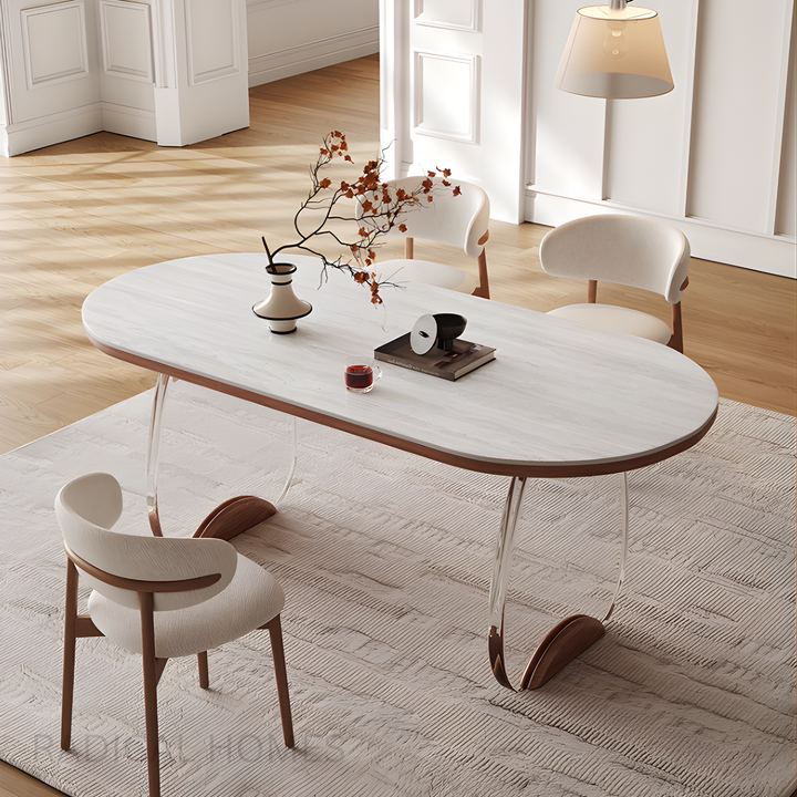 LAVENO Travertine Sintered Stone Dining Table and Chair Set