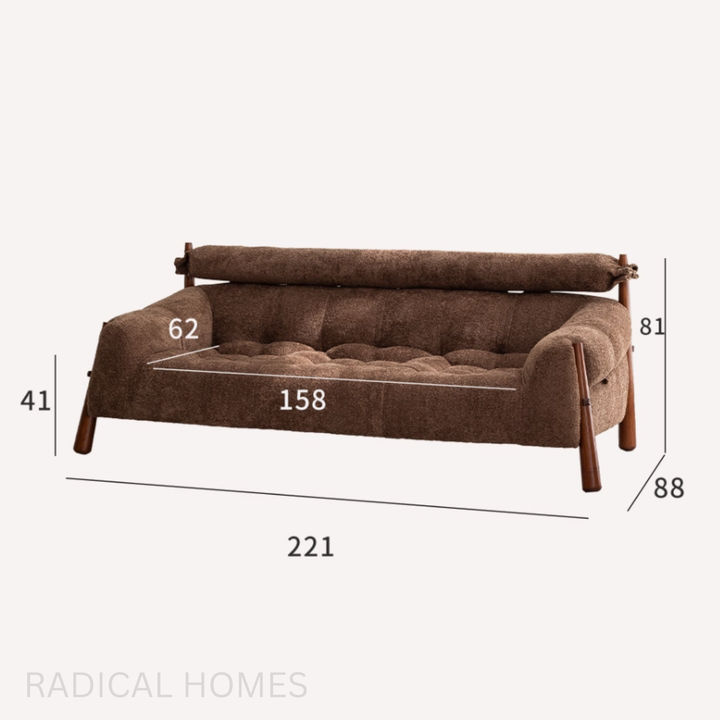 BURAN Modern Boucle Fabric Sofa