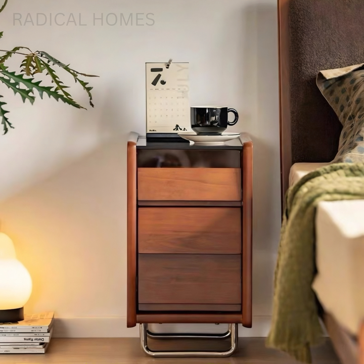 MORI Modern Solid Wood Bedside Table