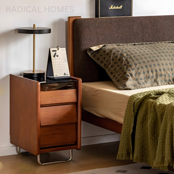 MORI Modern Solid Wood Bedside Table