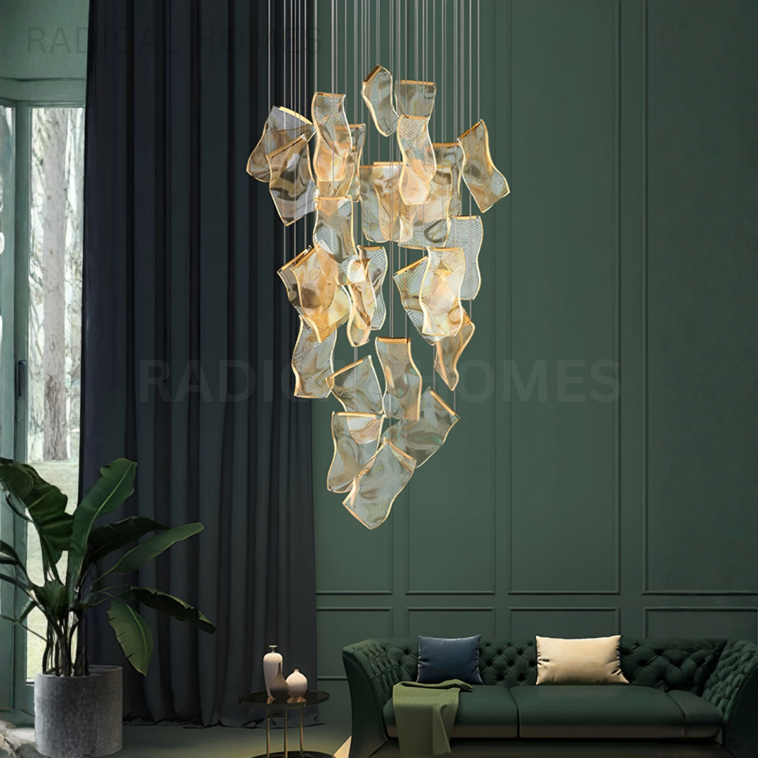LUMIREX Modern Cascade Pendant Chandelier - Radical Homes Singapore